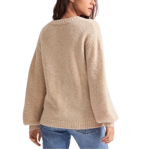LoveShackFancy Guthrie Wool-Blend Cardigan in Brown/Beige Size Small